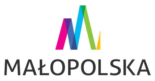 Logo województwa małopolskiego - kolorowy napis małoposka