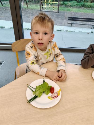 Chłopczyk prezentuje obraz z warzyw (2).jpg