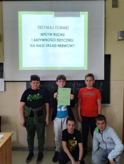 Certyfikat potwierdzający udział ZSP w Libuszy w XVI edycji Ogólnopolskiego Programu Edukacyjnego „Trzymaj Formę”.