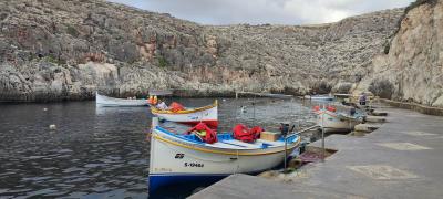 Widok na zatokę Blue Grotto- Dingli Cliffs.