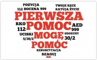 Logo - pierwsza pomoc mogę pomóc