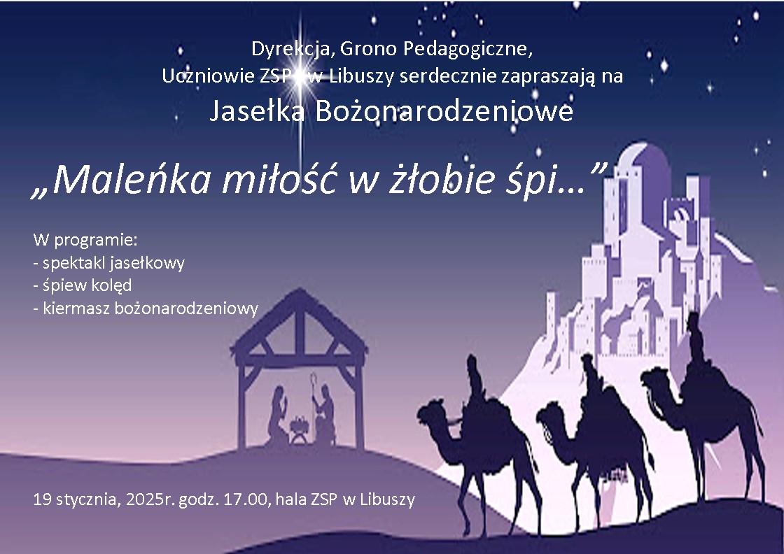 Plakat Jasełek Bożonarodzeniowych