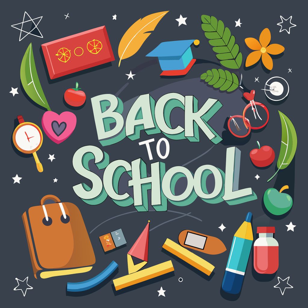 Grafika z napisem Back to School