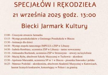 Plakat z zaproszeniem na II JARMARK REGIONALNYCH SPECJAŁÓW I RĘKODZIEŁA
