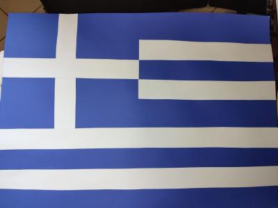 Flaga wykonana przez uczniów w ramach konkursu z okazji Dnia Języków Obcych