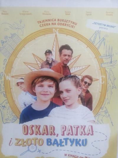 Plakat filmu pt. Oskar, Patka i złoto Bałtyku,
