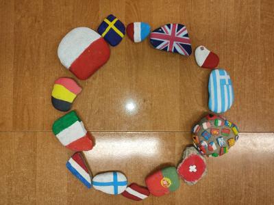 Flagi europejskie w kregu