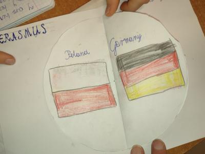 Prace plastyczne uczniów  z okazji Erasmus Days.j