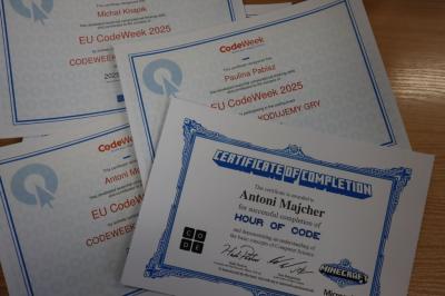 Certyfikat uczestnictwa w Tygodniu Kodowania