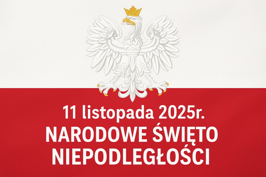 orzeł na tle polskiej flagi
