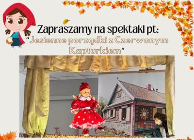 Plakat przedstawiający Czerwonego Kapturka.