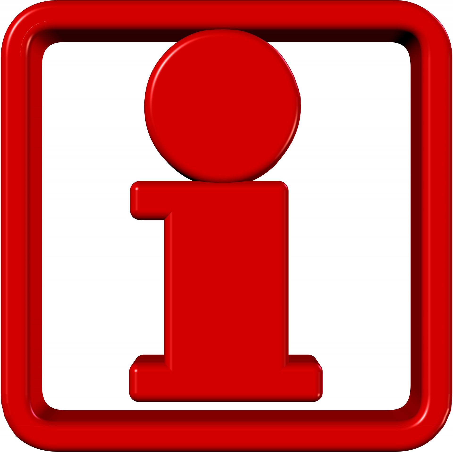 Symbol informacji - czerwona litera I