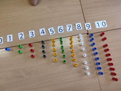 Liczby - liczymy po angielsku i dokładamy określoną liczbę klocków