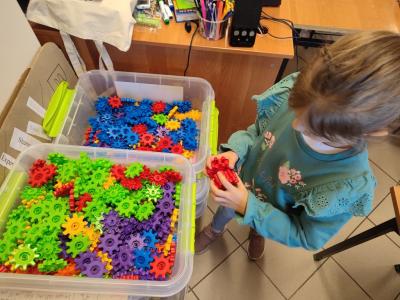 Dobieramy liczbę klocków do cyfr