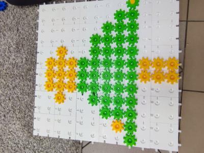 Konstrukcja z elementów klocków Korbo Steam