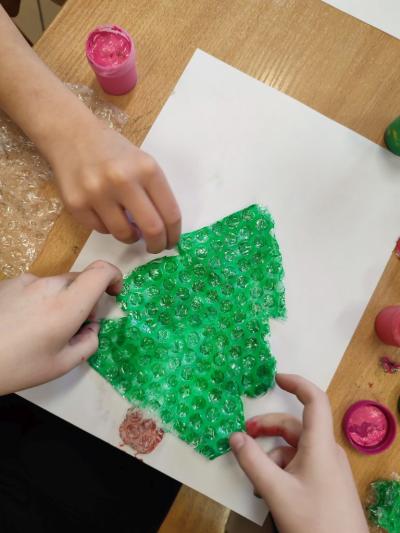 Zimowe inspiracje plastyczne- prace plastyczne uczniów