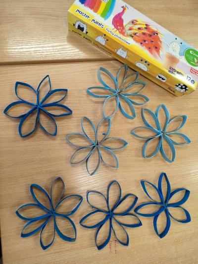 Zimowe inspiracje plastyczne -prace uczniów