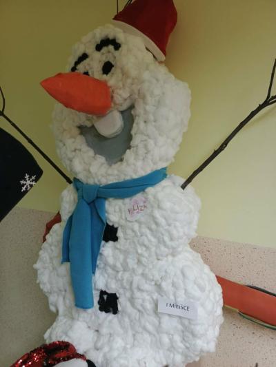 Praca plastyczna bałwanek