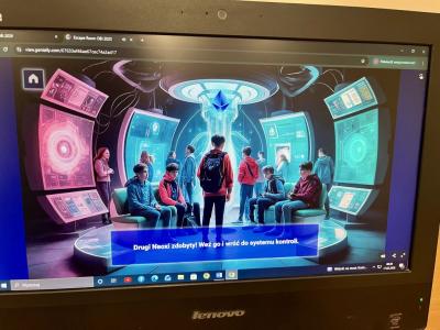 Fragment gry na ekranie monitora