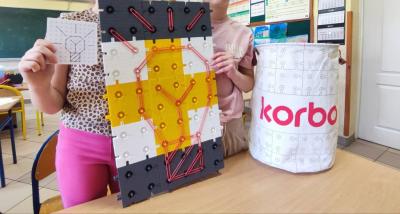 Gotowa praca uczniów z modelem geoplanu