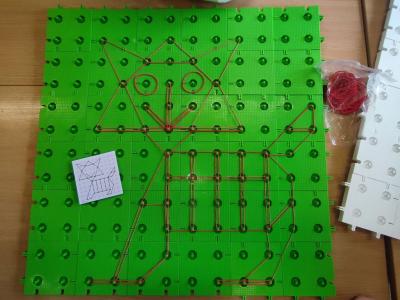 Gotowa praca uczniów z modelem geoplanu