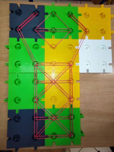 Gotowa praca uczniów z modelem geoplanu