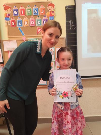 wręczenie dyplomów „Przyjaciel Wiosny” za aktywny udział w zajęciach