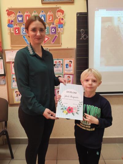 wręczenie dyplomów „Przyjaciel Wiosny” za aktywny udział w zajęciach