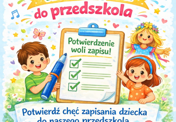 Grafika z potwierdzeniem woli zapisu do przedszkola