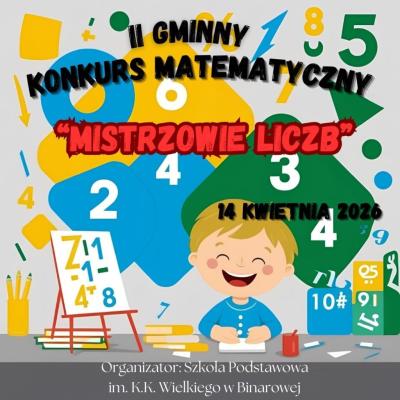 Plakat drugiego gminnego konkursu matematycznego