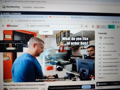 Zdjęcie z udziału w sesji online z Russellem Stannardem - zdjecia ekranu z poszczególnych etapów spotkania.