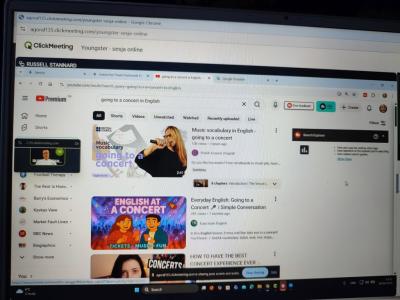 Zdjęcie z udziału w sesji online z Russellem Stannardem - zdjecia ekranu z poszczególnych etapów spotkania.