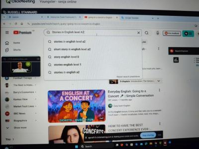 Zdjęcie z udziału w sesji online z Russellem Stannardem - zdjecia ekranu z poszczególnych etapów spotkania.