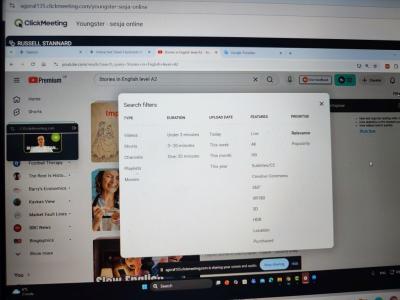 Zdjęcie z udziału w sesji online z Russellem Stannardem - zdjecia ekranu z poszczególnych etapów spotkania.