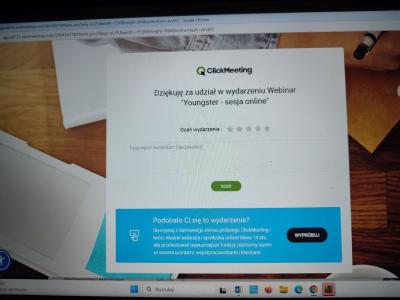 Zdjęcie z udziału w sesji online z Russellem Stannardem - zdjecia ekranu z poszczególnych etapów spotkania.