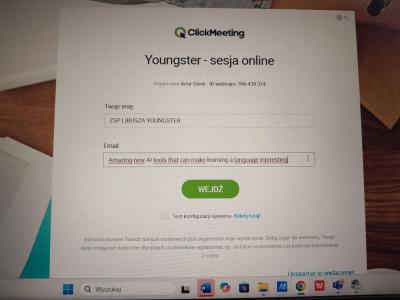 Zdjęcie z udziału w sesji online z Russellem Stannardem - zdjecia ekranu z poszczególnych etapów spotkania.