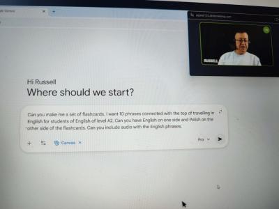 Zdjęcie z udziału w sesji online z Russellem Stannardem - zdjecia ekranu z poszczególnych etapów spotkania.
