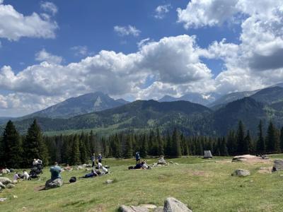 widok z Rusinowej Polany na Tatry