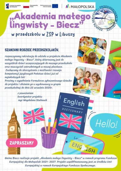 Akademia małego lingwisty - Biecz PLAKAT